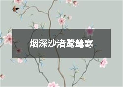 烟深沙渚鹭鸶寒