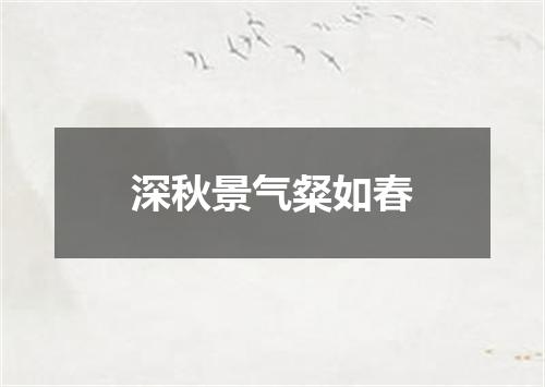 深秋景气粲如春