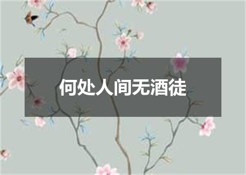 何处人间无酒徒