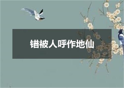 错被人呼作地仙