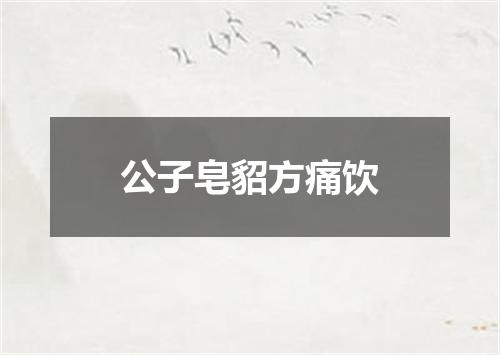 公子皂貂方痛饮