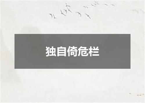 独自倚危栏