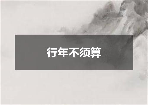 行年不须算