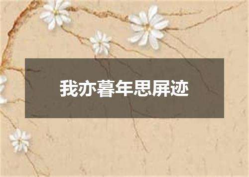 我亦暮年思屏迹