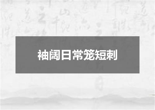 袖阔日常笼短刺
