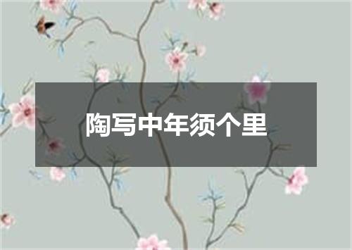 陶写中年须个里