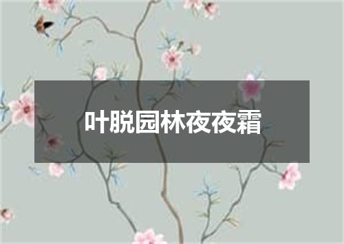 叶脱园林夜夜霜