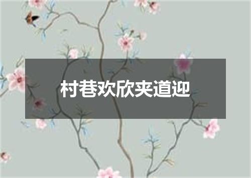 村巷欢欣夹道迎