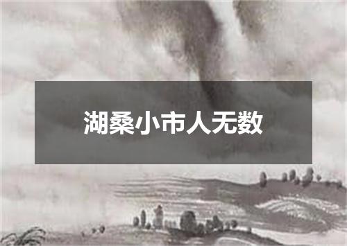 湖桑小市人无数