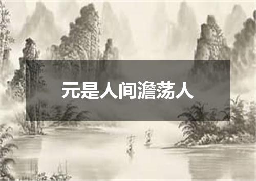 元是人间澹荡人