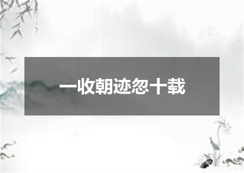 一收朝迹忽十载