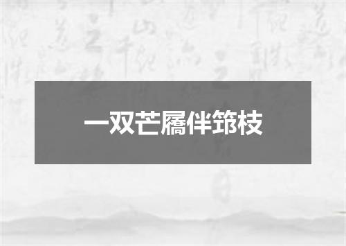 一双芒屩伴筇枝