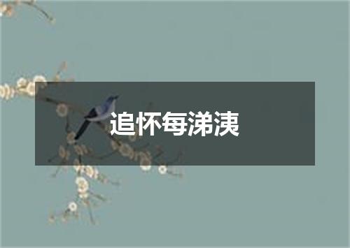 追怀每涕洟