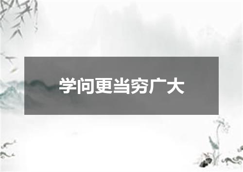 学问更当穷广大