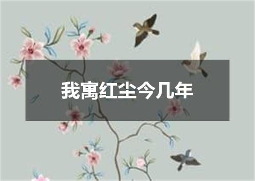 我寓红尘今几年