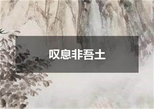 叹息非吾土