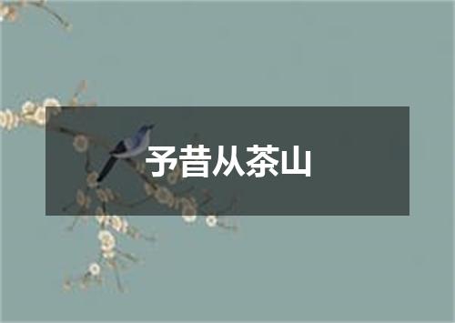 予昔从茶山