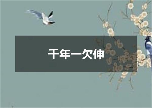 千年一欠伸