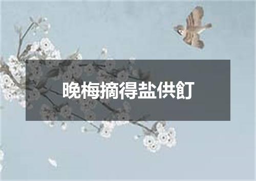 晚梅摘得盐供飣