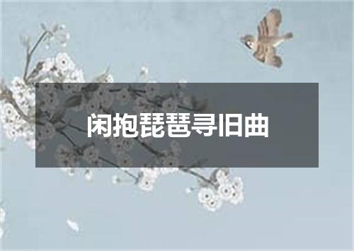 闲抱琵琶寻旧曲