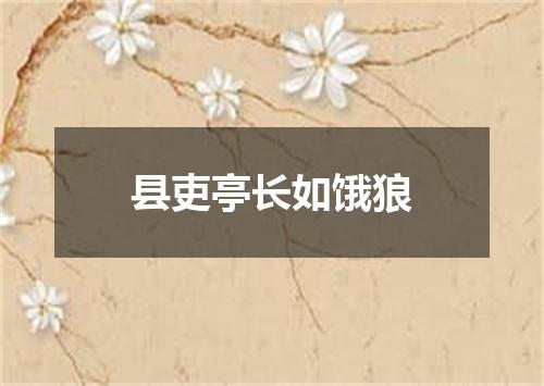 县吏亭长如饿狼