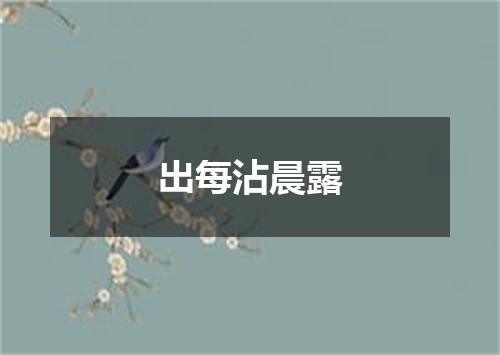 出每沾晨露