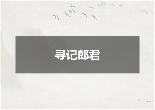 寻记郎君
