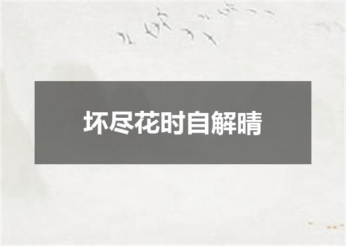 坏尽花时自解晴