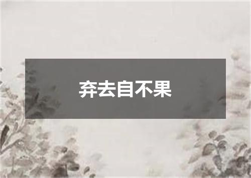 弃去自不果