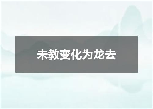 未教变化为龙去
