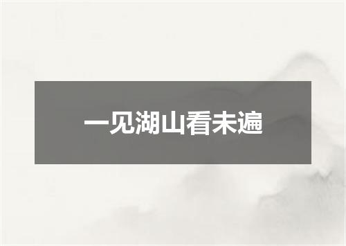 一见湖山看未遍