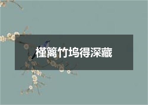 槿篱竹坞得深藏