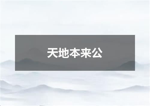 天地本来公