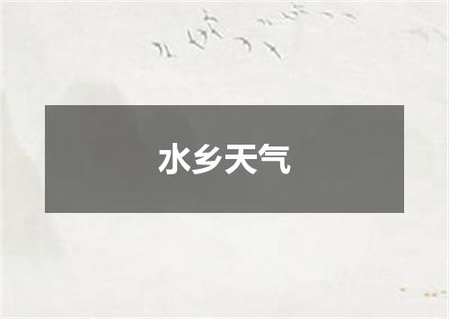 水乡天气