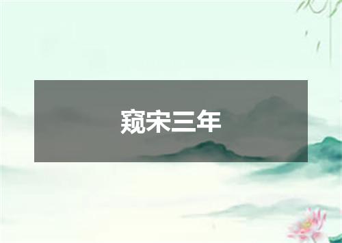 窥宋三年