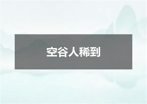 空谷人稀到