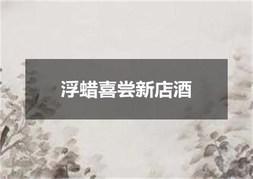 浮蜡喜尝新店酒