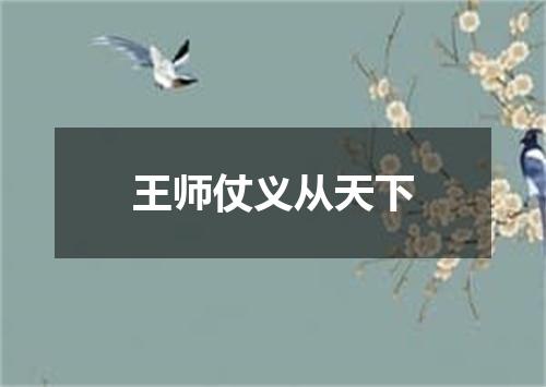 王师仗义从天下