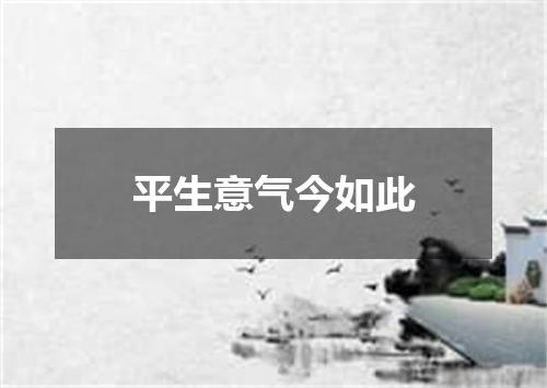 平生意气今如此