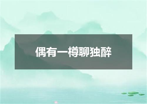偶有一樽聊独醉