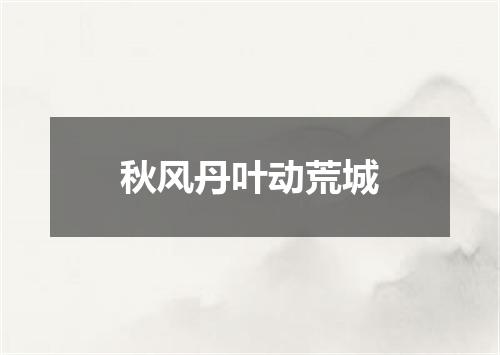 秋风丹叶动荒城