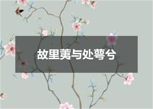 故里荑与处萼兮