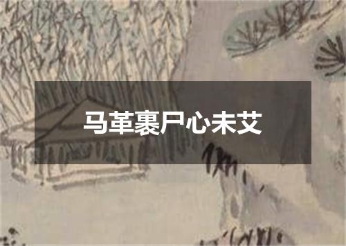 马革裹尸心未艾