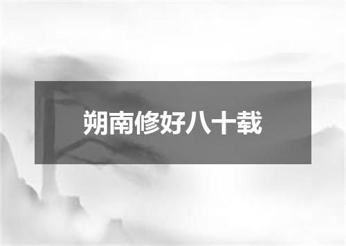 朔南修好八十载