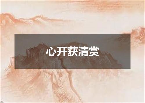心开获清赏