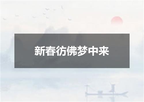 新春彷佛梦中来