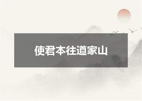 使君本往道家山