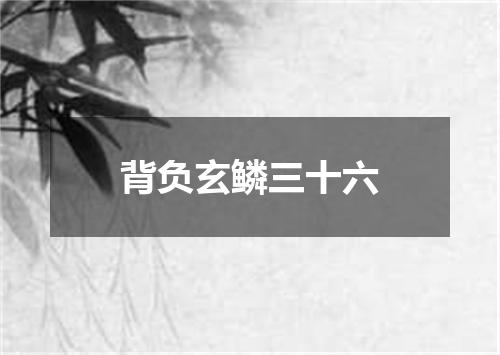 背负玄鳞三十六