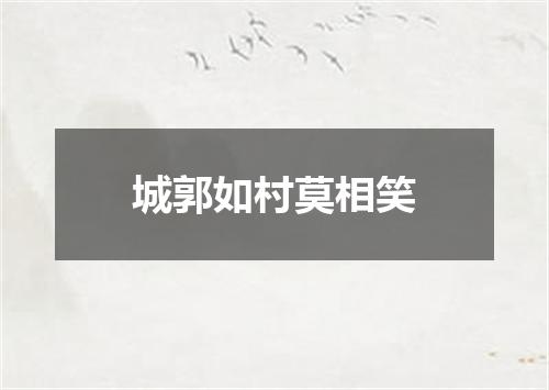 城郭如村莫相笑