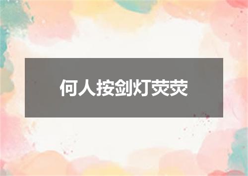 何人按剑灯荧荧